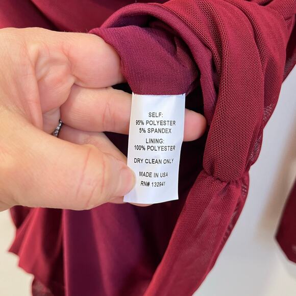 Amanda Uprichard Nellia Rose Burgundy Strapless Mini Dress Small Party Sexy - Picture 4 of 6